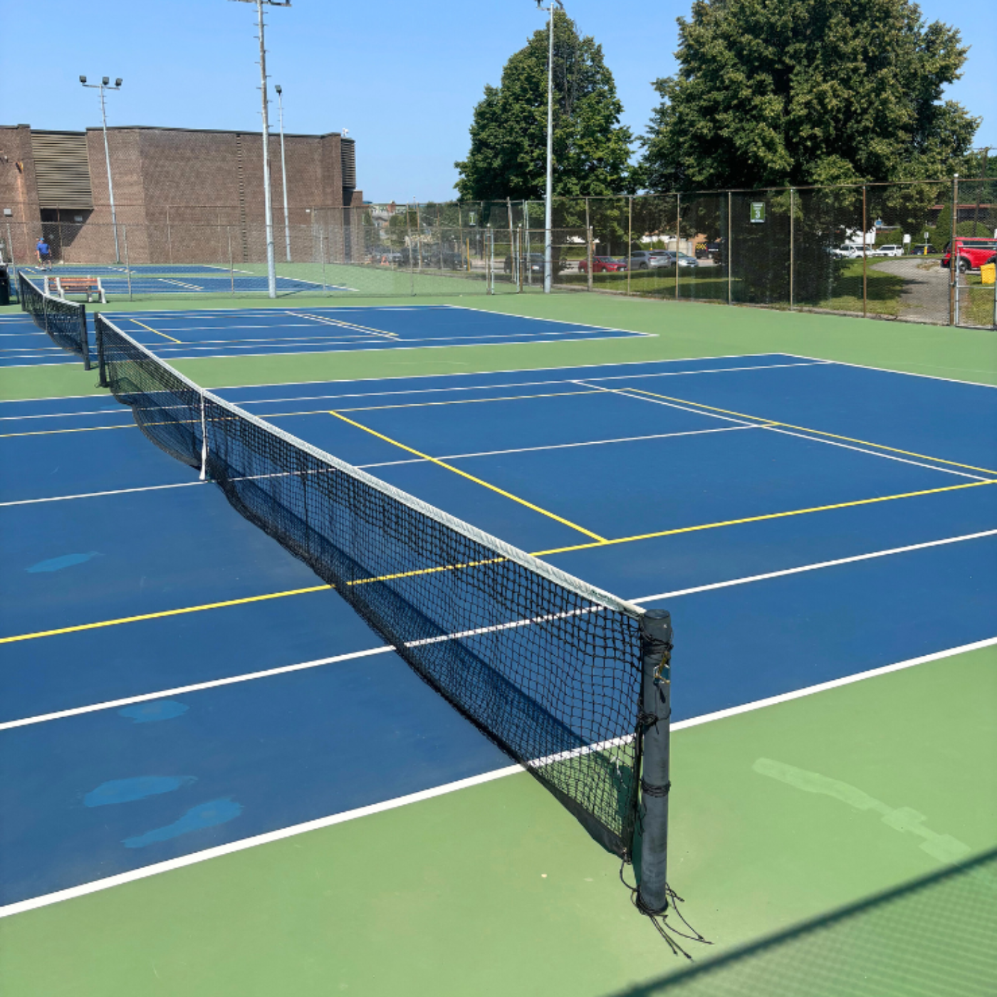 Photo of outdoor tennis courts.