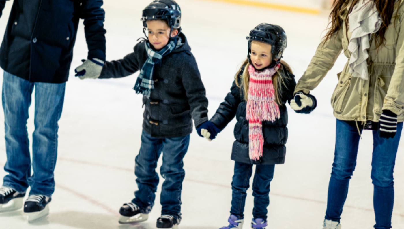 Generic photo of a family skating.