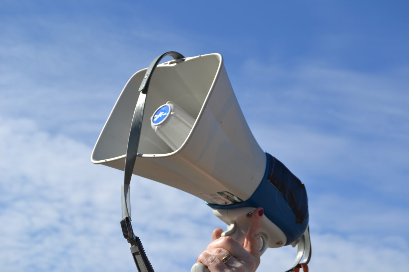 Close-up of a megaphone